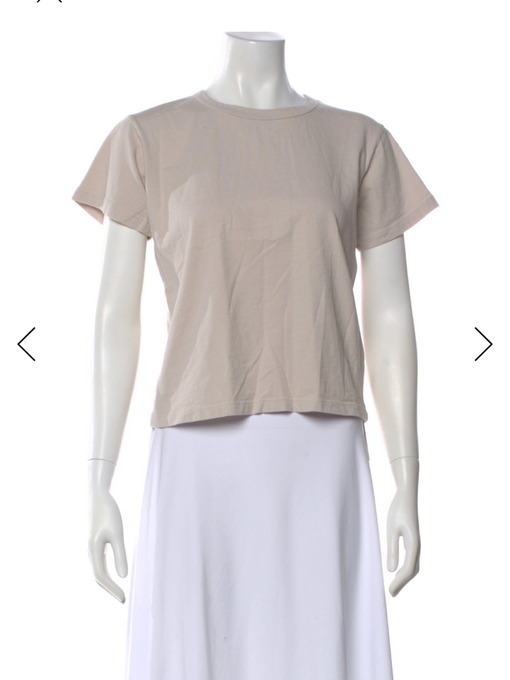 LESET Margo Short Sleeve Crewneck Tee in Light Beige
